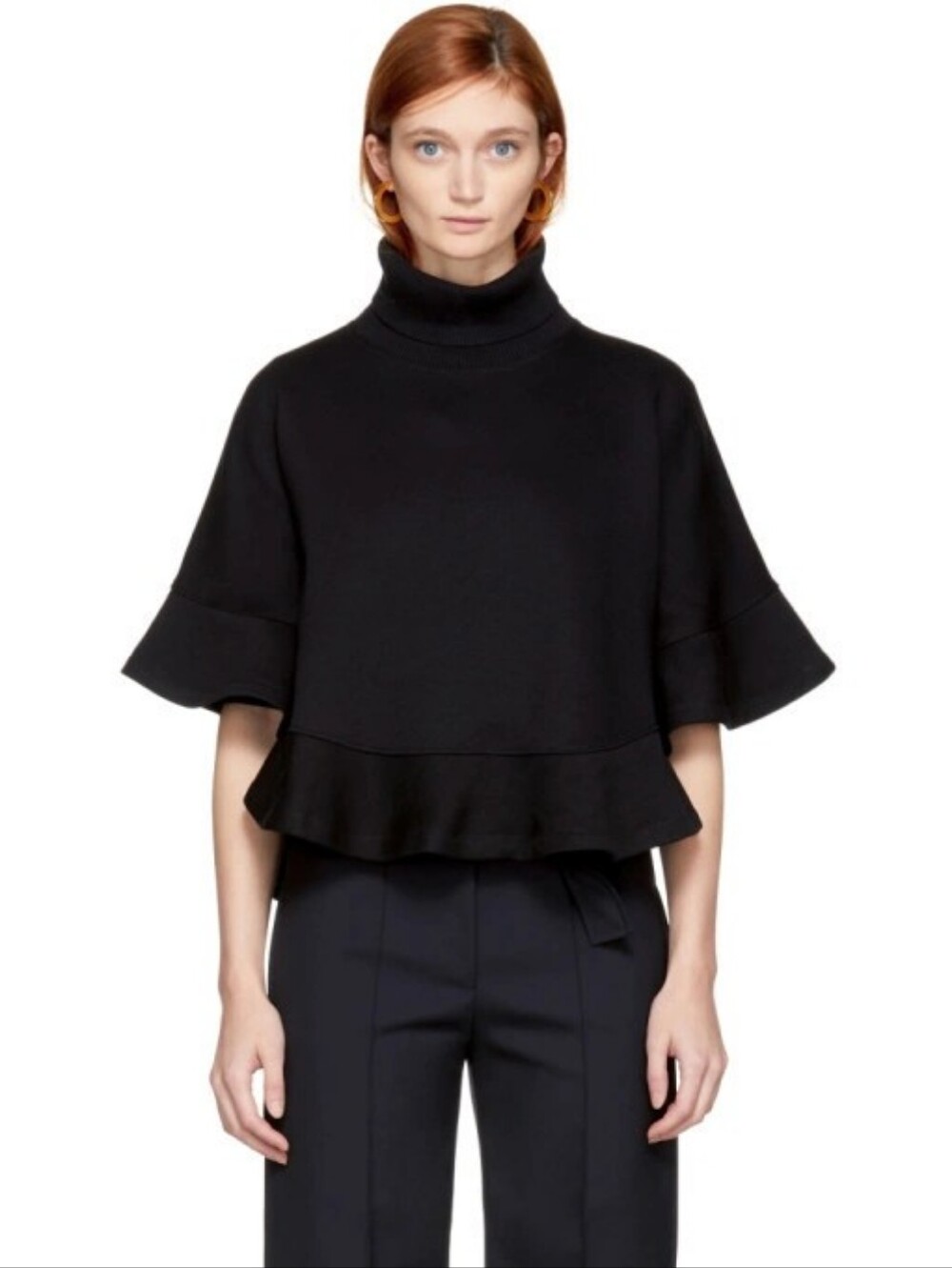 See by Chloe Black Turtleneck Poncho